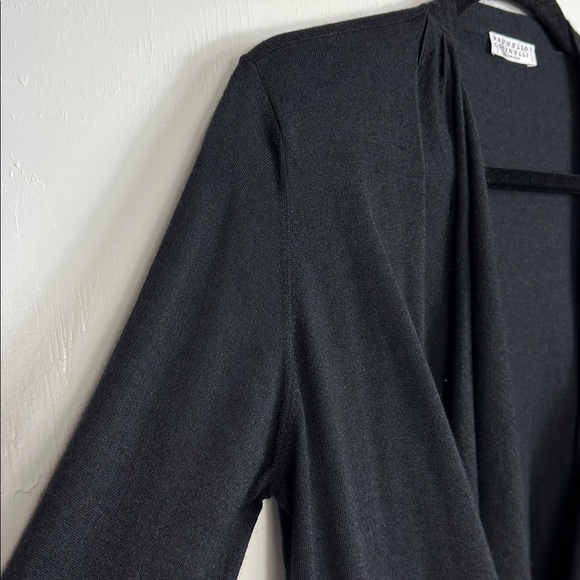 Brunello Cucinelli Cashmere Single Button Cardigan Sweater In Black Size XXL - Picture 2 of 10